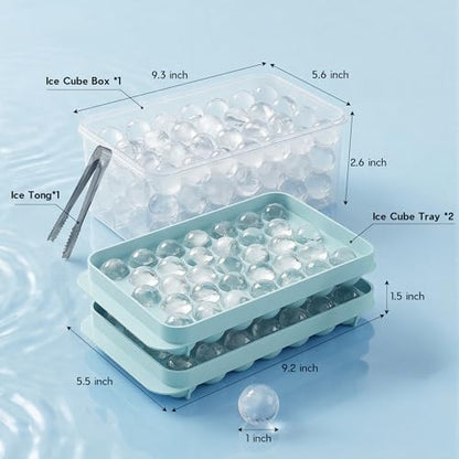 Minimalist WIBIMEN Ice Cube Tray with Lid and Bin for Daily Use