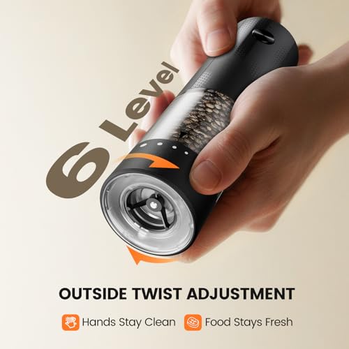 Modern Electric Salt and Pepper Grinder Set - Rechargeable Automatic Salt Collection