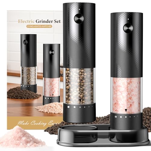 Modern Electric Salt and Pepper Grinder Set - Rechargeable Automatic Salt Collection