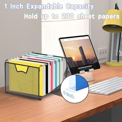 Eco-Friendly 25 Packs Hanging File Folders,Black Letter Size File Folder,Designed for Kit
