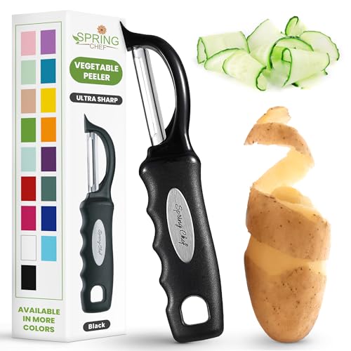 Modern Spring Chef high-quality Swivel Vegetable Peeler, Soft Grip Kit